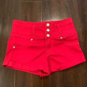 Red Xhilaration Denim Shorts